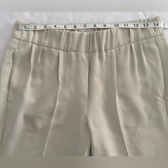 BRUNELLO CUCINELLI Cady Tailored Jogger Trouser Pants Sz US 6 Silk Acetate Crepe